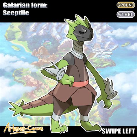 Galarian forms: Sceptile by Arteses-Canvas on DeviantArt