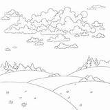 Cloudy Day Coloring Pages sketch template