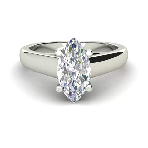 3 Carat VS2 Clarity H Color Marquise Cut Diamond Engagement Ring