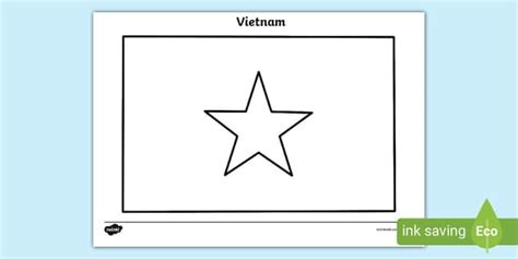 FREE! - Vietnam Flag Colouring Page | Primary Resources | Twinkl