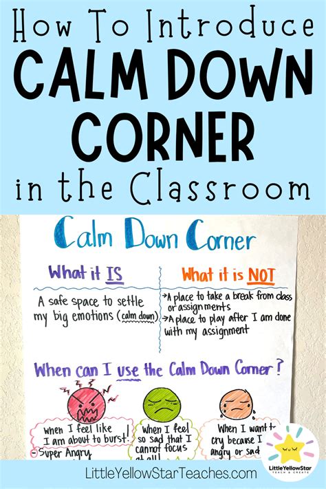 How To Introduce Calm Down Corner In Classroom for Elementary Teachers | Calm classroom, Social ...