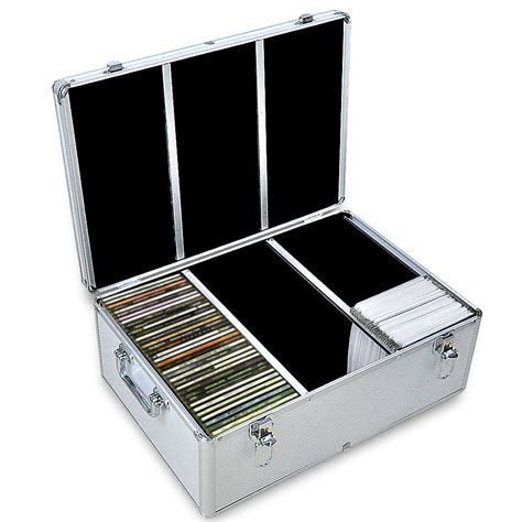 CD DVD Case Storage Box Bluray Lock Portable Aluminium Holder 240/500 ...