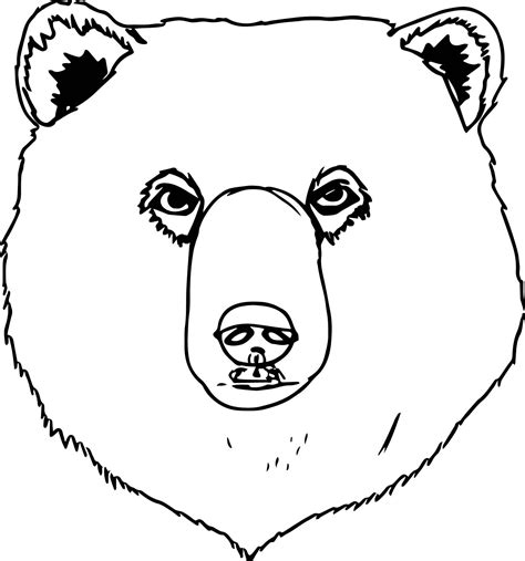 Bear Big Face Coloring Page - Wecoloringpage.com | Bear face drawing ...