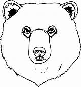 Bear Face Coloring Page sketch template