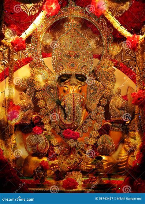 Studded Ganesh Idol stock image. Image of traditional - 58763437