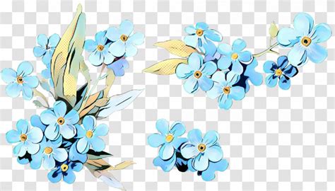 Watercolor Floral Background - Bluebonnet - Blossom Borage Family Transparent PNG