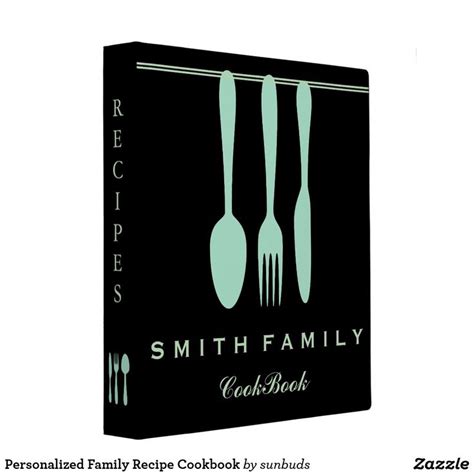 Personalized Family Recipe Cookbook 3 Ring Binder | Zazzle.com | Personalized family, Cookbook ...