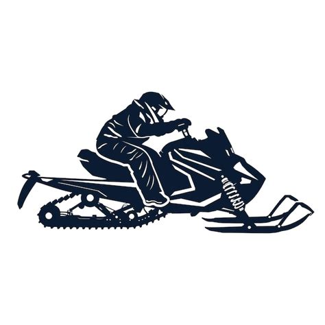 Premium Vector | Snowmobile silhouette snowmobile logo snowmobile race ...