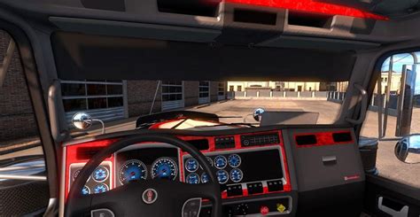 Kenworth w900 Dashboard blue - American Truck Simulator mod / ATS mod