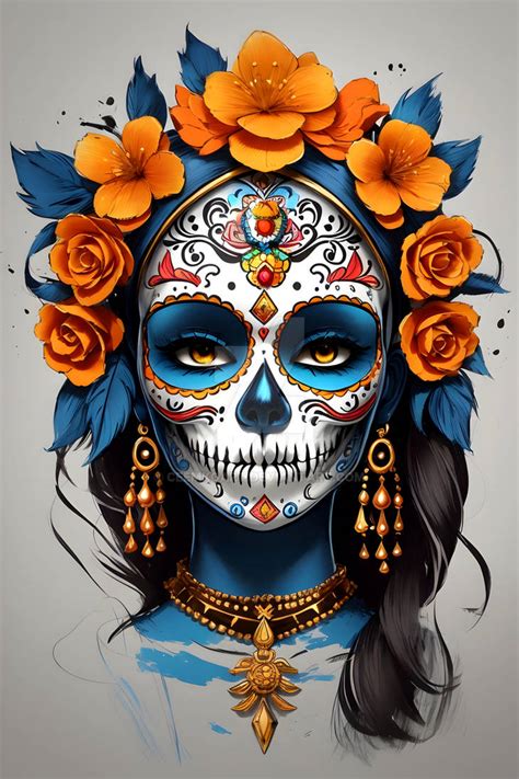 Skull Serenade: Catrina Inspired Art by CeemkoArt on DeviantArt