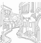 Architecture Coloring Pages At GetColoringscom  Free Printable sketch template