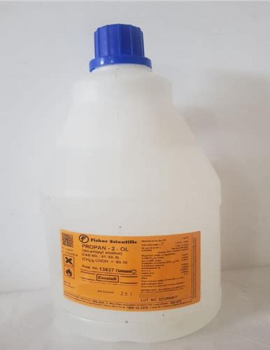 Propan 2 Ol Isopropyl Alcohol 2.5LTR at best price in Chandigarh