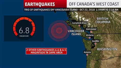 Several Strong Earthquakes Strike Off Canada's West Coast | The Weather ...