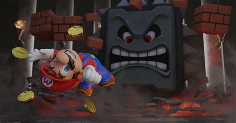 Mario and a Thwomp by Whalesharkz on DeviantArt