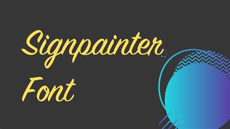 Sign Painter Font Family Free Download