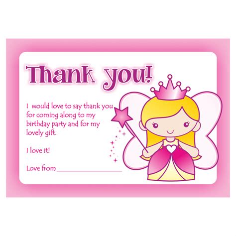 Girls Thank-you Party Cards | Birthday Cards