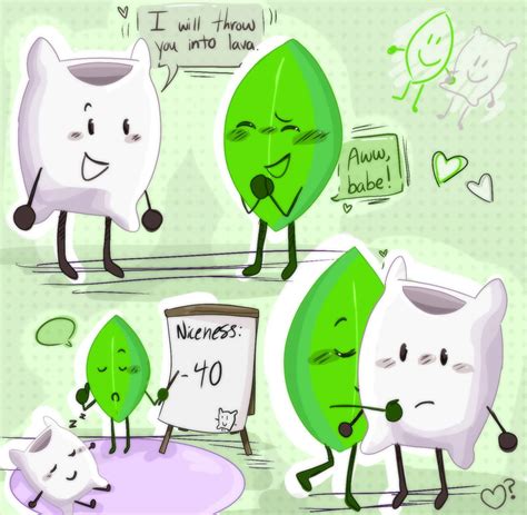 Leafy x Pillow bfdi by Sobbingosc on DeviantArt