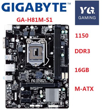 GIGABYTE GA-H81M-S1 Desktop Motherboard H81 Socket LGA 1150 i3 i5 i7 ...