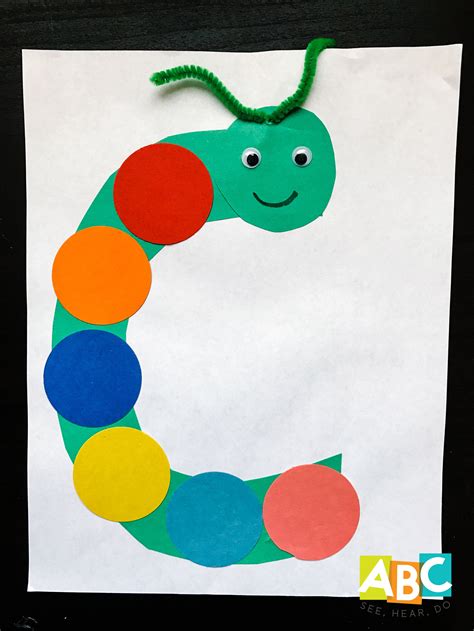 C is for Caterpillar! | Toddler arts and crafts, Letter a crafts, Letter c crafts