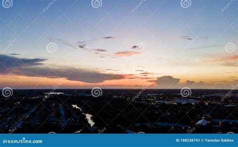 Sahara Dust Sunset in South Florida Stock Image - Image of evening ...