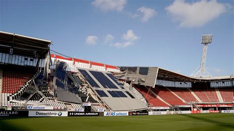 AZ Alkmaar suffer stadium roof collapse after strong winds | Football ...