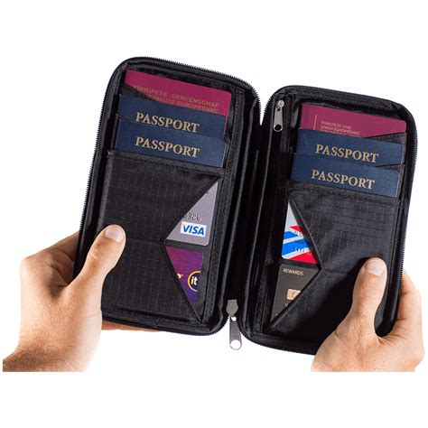 RFID Blocking Multiple Passport Holder & Wallet - Zero Grid