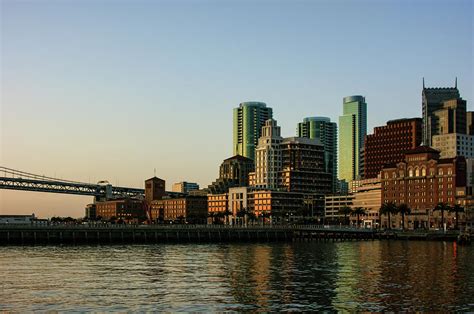 San Francisco Skyline - South Beach Embarcadero Facades Reflect the Sunrise Photograph by ...