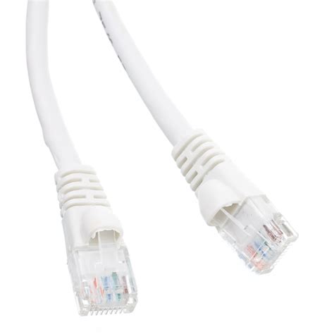 Cat6a White Copper Ethernet Cable, 10Gbit 500MHz, 100ft