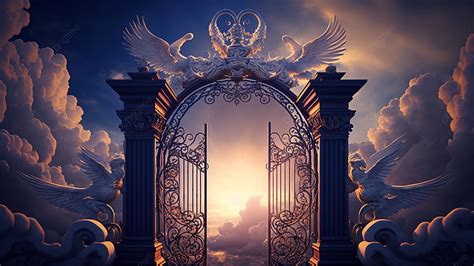 Heavens Gate Beautiful Background, Lineage, Gate, Background Background ...