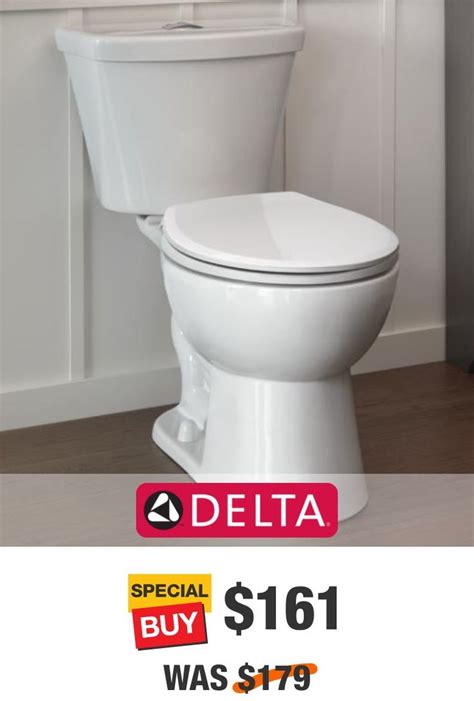 Delta Turner 2-Piece 1.1 GPF/1.6 GPF Dual Flush Round Front Toilet in White-C41908D-WH - The ...