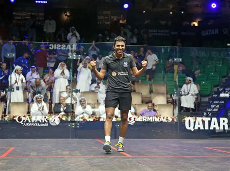 Al Tamimi stuns World No.2 Coll to reach QTerminals Qatar Classic third round - PSA World Tour