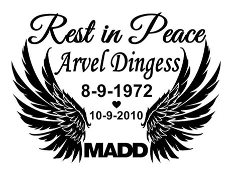 Rest in Peace Window Decal Passed Away Decal Remembrance - Etsy