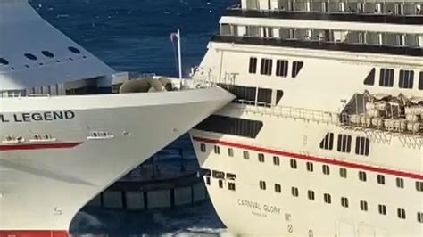 Carnival cruise ship smashes into another at Mexican resort | World News | Sky News