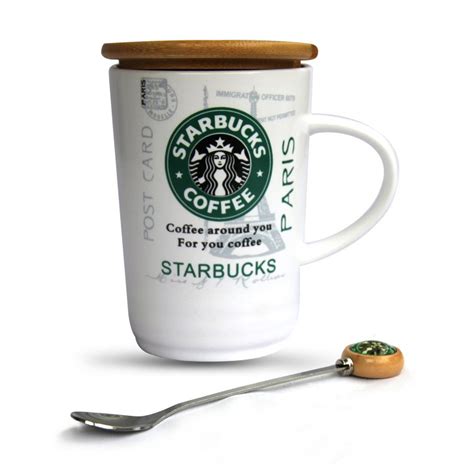 Starbucks Mug – ceramic cup with lid – Happy Shop