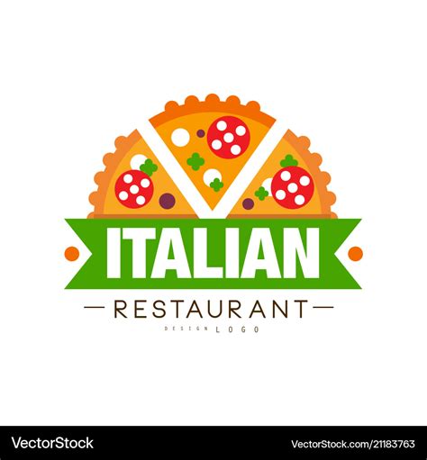 Italian restaurant logo design authentic Vector Image