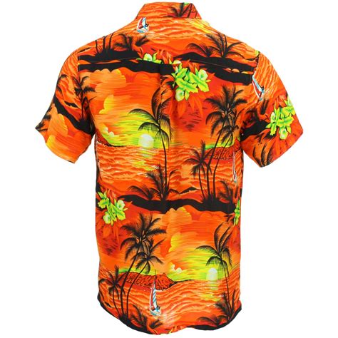 Hawaiian Shirt Mens Short Sleeve Palm Trees Party Aloha Beach Stag | eBay