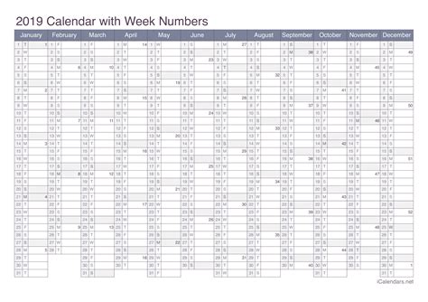 2019 Printable Calendar - PDF or Excel