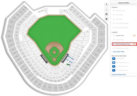 Ranger Stadium Seating Chart