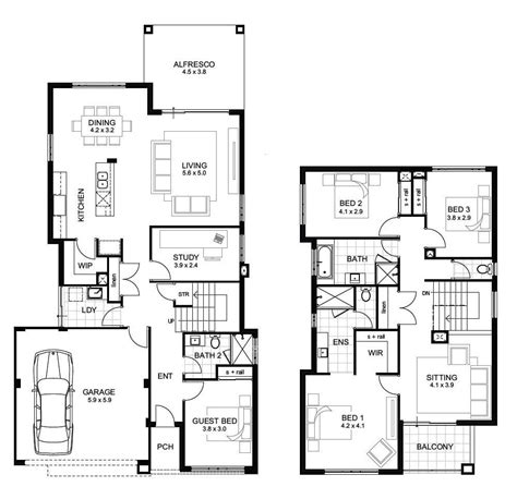 Luxury 4 Bedroom 2 Story House Floor Plans - New Home Plans Design