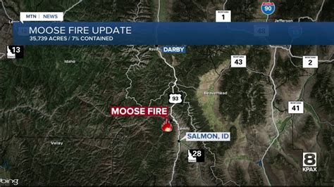 Moose Fire grows to 35,739 acres, 7% contained