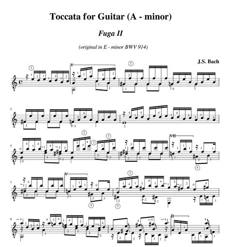 Johann Sebastian Bach – Toccata Fugue II Allegro (BWV 914) – Beumingguitar