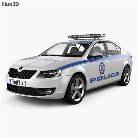 Skoda Octavia Police Greece liftback 2018 3D model - Vehicles on Hum3D