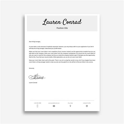 Resume Cover Letter Template Google Docs - Online Cover Letter Library