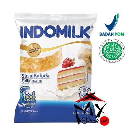 SUSU BUBUK FULL CREAM INDOMILK 250GR - SUSU ROTI KUE COOKIES ICE FUL ...