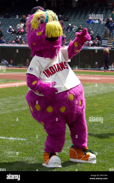 Apr. 17, 2011 - Cleveland, Ohio, U.S - Cleveland Indians mascot Slider ...