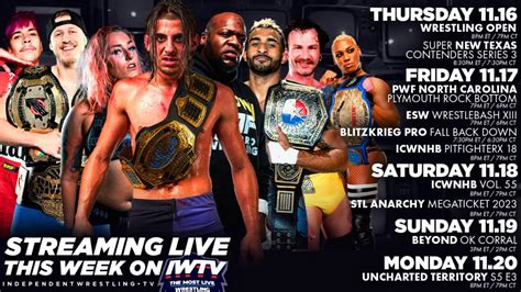 LIVE this Week on IWTV - ICW Doubleheader, Beyond Wrestling, Uncharted ...