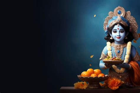 Premium AI Image | Janmashtami background