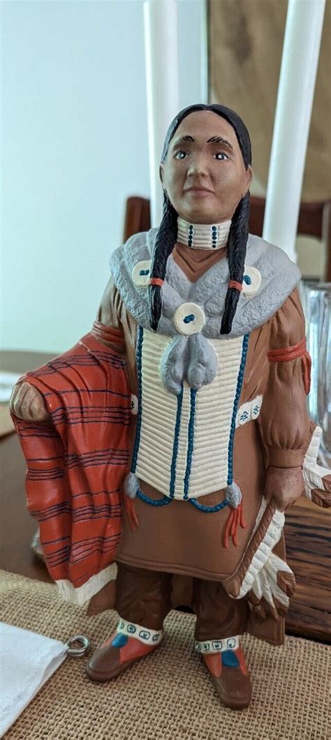 Traditional Native American Ceramic Figurine, hand painted and detailed.