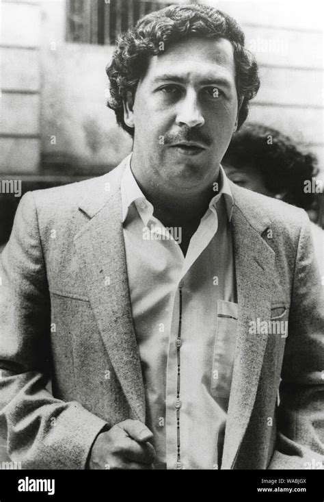 Pablo Escobar Gaviria, one of Colombia's leading cocaine traffickers, circa (1984) File ...