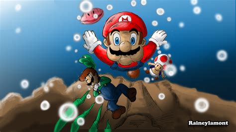 Mario Underwater 720 P Wallpaper by Raineylamont on DeviantArt